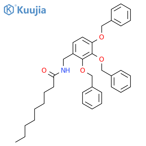 Nonanamide, N-[[2,3,4-tris(phenylmethoxy)phenyl]methyl]- structure