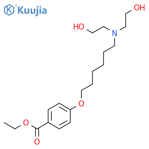 Benzoic acid, 4-[[6-[bis(2-hydroxyethyl)amino]hexyl]oxy]-, ethyl ester structure
