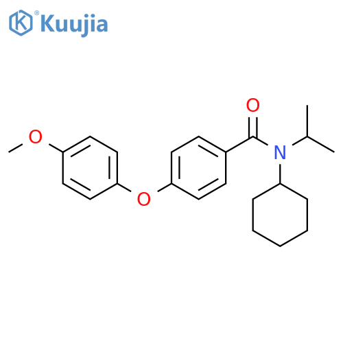 Benzamide, N-cyclohexyl-4-(4-methoxyphenoxy)-N-(1-methylethyl)- structure