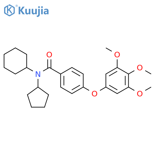 Benzamide, N-cyclohexyl-N-cyclopentyl-4-(3,4,5-trimethoxyphenoxy)- structure