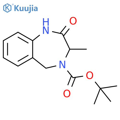 tert-butyl 3-methyl-2-oxo-2,3,4,5-tetrahydro-1H-1,4-benzodiazepine-4-carboxylate structure
