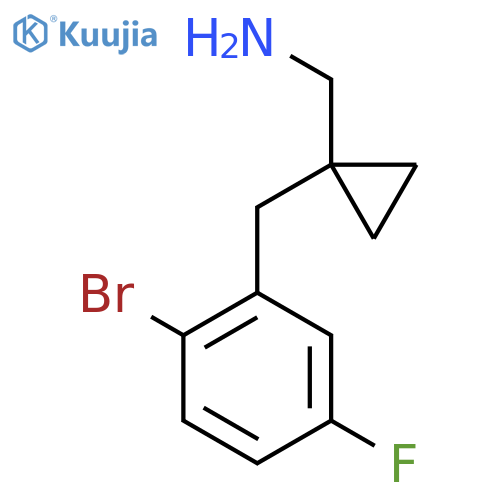 {1-(2-bromo-5-fluorophenyl)methylcyclopropyl}methanamine structure
