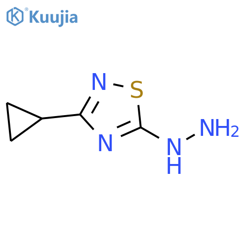 1,2,4-Thiadiazole, 3-cyclopropyl-5-hydrazinyl- structure