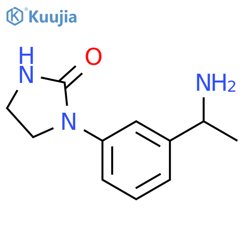 1-[3-(1-aminoethyl)phenyl]imidazolidin-2-one structure