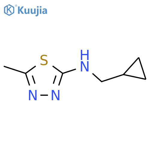 N-(Cyclopropylmethyl)-5-methyl-1,3,4-thiadiazol-2-amine structure