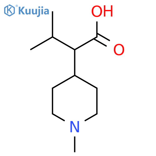 3-Methyl-2-(1-methylpiperidin-4-yl)butanoic acid structure
