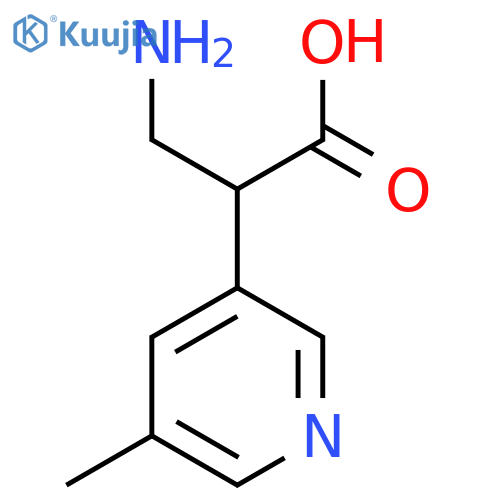 3-amino-2-(5-methylpyridin-3-yl)propanoic acid structure