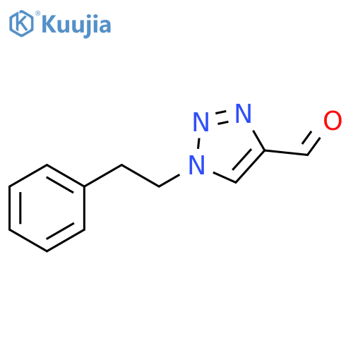 1-(2-phenylethyl)-1H-1,2,3-triazole-4-carbaldehyde structure