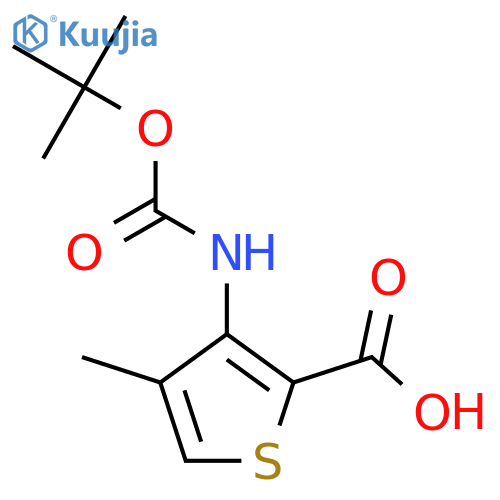3-{(tert-butoxy)carbonylamino}-4-methylthiophene-2-carboxylic acid structure