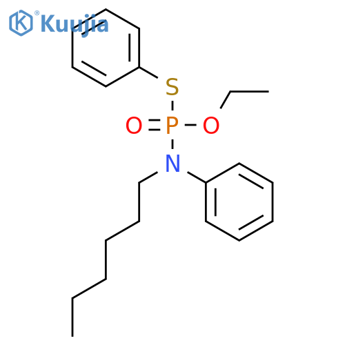 Phosphoramidothioic acid, hexylphenyl-, O-ethyl S-phenyl ester structure