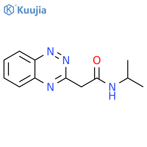 1,2,4-Benzotriazine-3-acetamide, N-(1-methylethyl)- structure