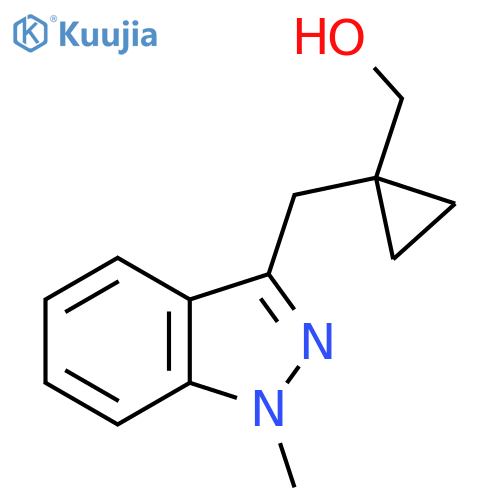 {1-(1-methyl-1H-indazol-3-yl)methylcyclopropyl}methanol structure