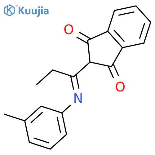 1H-Indene-1,3(2H)-dione, 2-[1-[(3-methylphenyl)imino]propyl]- structure