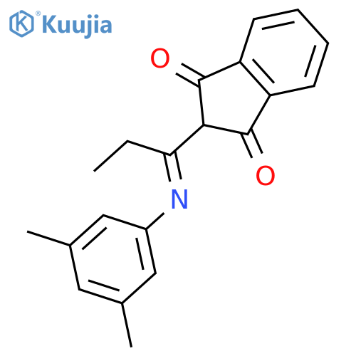 1H-INDENE-1,3(2H)-DIONE, 2-[1-[(3,5-DIMETHYLPHENYL)IMINO]PROPYL]- structure