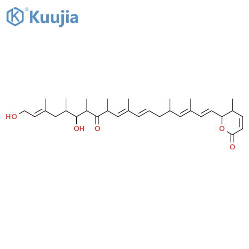 2H-Pyran-2-one,6-(14,19-dihydroxy-3,5,9,11,13,15,17-heptamethyl-12-oxo-1,3,7,9,17-nonadecapentaenyl)-5,6-dihydro-5-methyl-(9CI) structure