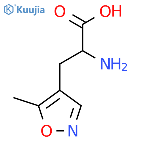 2-amino-3-(5-methyl-1,2-oxazol-4-yl)propanoic acid structure