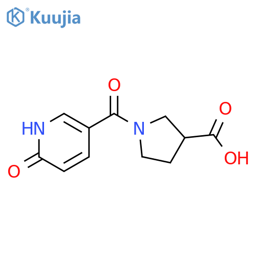 1-(6-hydroxynicotinoyl)pyrrolidine-3-carboxylic acid structure