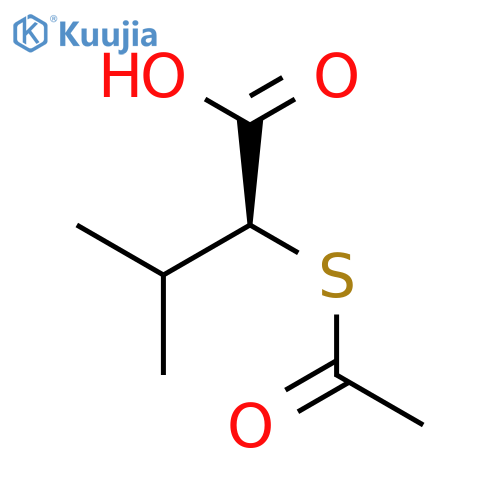 Butanoic acid, 2-(acetylthio)-3-methyl-, (S)- structure