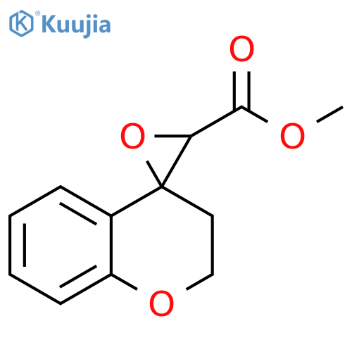 Spiro[4H-1-benzopyran-4,2'-oxirane]-3'-carboxylic acid, 2,3-dihydro-, methyl ester structure