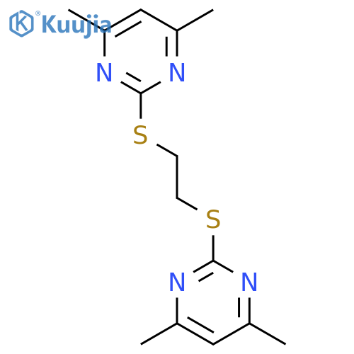Pyrimidine, 2,2'-[1,2-ethanediylbis(thio)]bis[4,6-dimethyl- structure