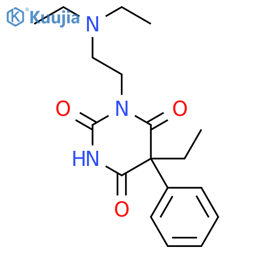 2,4,6(1H,3H,5H)-Pyrimidinetrione,1-[2-(diethylamino)ethyl]-5-ethyl-5-phenyl-, hydrochloride (1:1) structure
