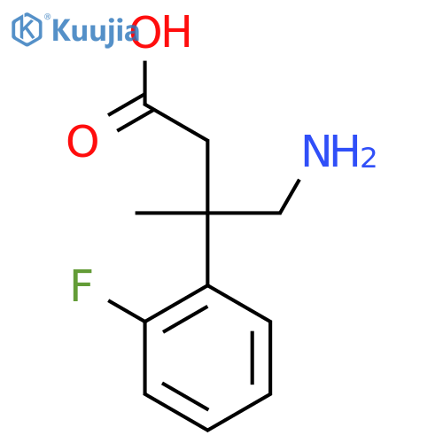 4-Amino-3-(2-fluorophenyl)-3-methylbutanoic acid structure