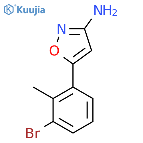 5-(3-bromo-2-methylphenyl)-1,2-oxazol-3-amine structure