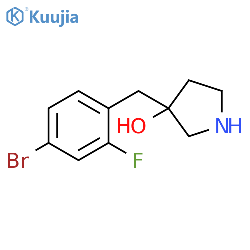 3-(4-bromo-2-fluorophenyl)methylpyrrolidin-3-ol structure