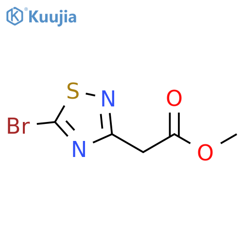 Methyl 5-bromo-1,2,4-thiadiazole-3-acetate structure