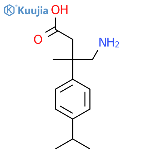 4-amino-3-methyl-3-4-(propan-2-yl)phenylbutanoic acid structure