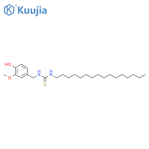 Thiourea, N-hexadecyl-N'-[(4-hydroxy-3-methoxyphenyl)methyl]- structure
