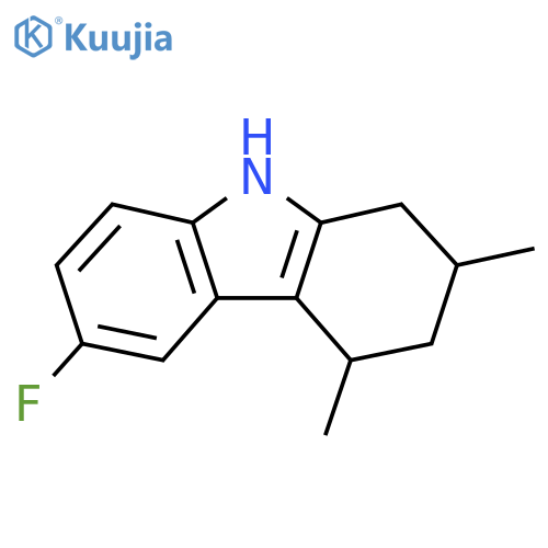 6-fluoro-2,4-dimethyl-2,3,4,9-tetrahydro-1H-carbazole structure
