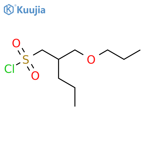 2-(propoxymethyl)pentane-1-sulfonyl chloride structure