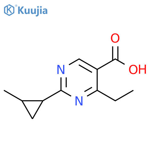 5-Pyrimidinecarboxylic acid, 4-ethyl-2-(2-methylcyclopropyl)- structure