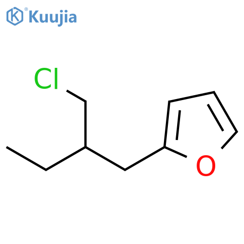 Furan, 2-[2-(chloromethyl)butyl]- structure