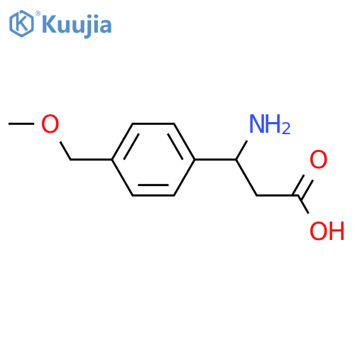 3-amino-3-4-(methoxymethyl)phenylpropanoic acid structure