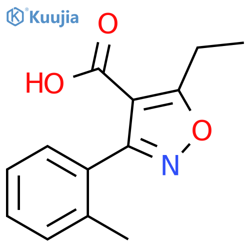 5-ethyl-3-(o-tolyl)isoxazole-4-carboxylic acid structure