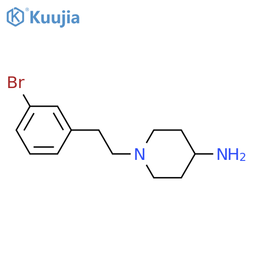 1-2-(3-bromophenyl)ethylpiperidin-4-amine structure