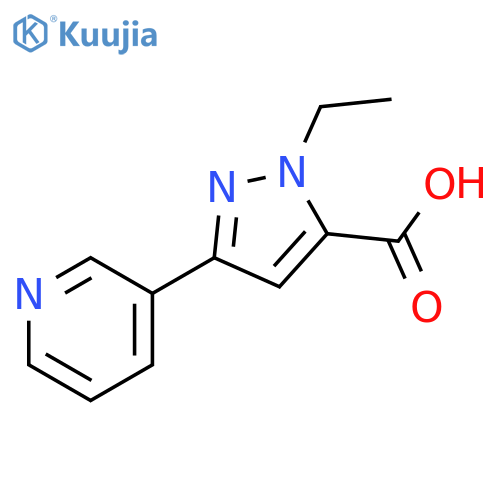 1-ethyl-3-(pyridin-3-yl)-1H-pyrazole-5-carboxylic acid structure