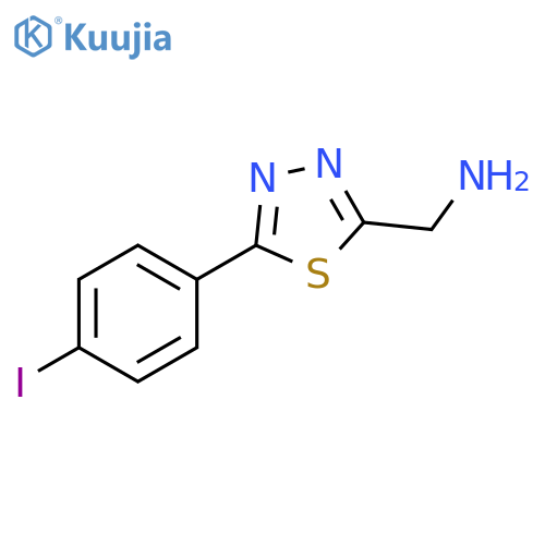 5-(4-iodophenyl)-1,3,4-thiadiazol-2-ylmethanamine structure