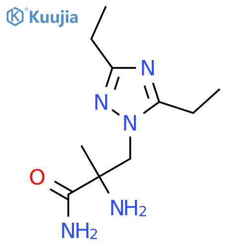 2-amino-3-(diethyl-1H-1,2,4-triazol-1-yl)-2-methylpropanamide structure