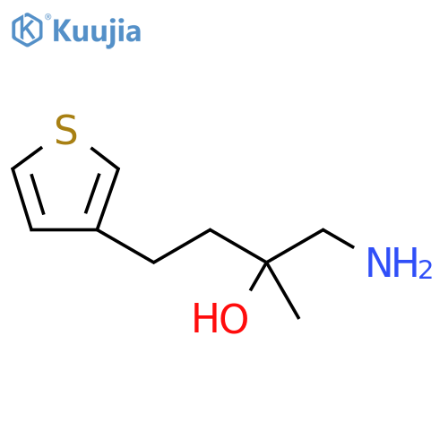 1-amino-2-methyl-4-(thiophen-3-yl)butan-2-ol structure