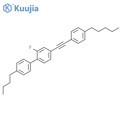 1,1'-Biphenyl, 4'-butyl-2-fluoro-4-[(4-pentylphenyl)ethynyl]- structure