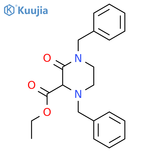 Ethyl 1,4-dibenzyl-3-oxopiperazine-2-carboxylate structure