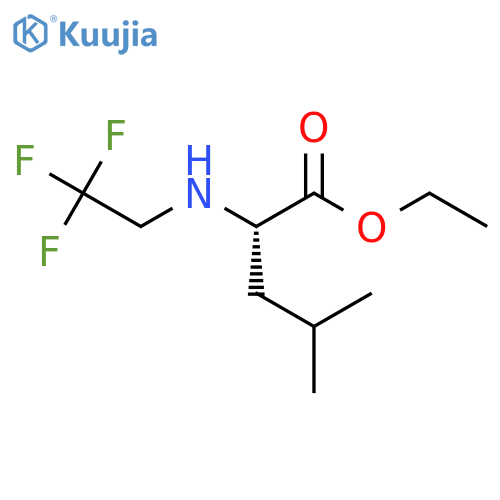 ethyl (2S)-4-methyl-2-(2,2,2-trifluoroethyl)aminopentanoate structure