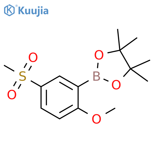 2-[2-methoxy-5-(methylsulfonyl)phenyl]-4,4,5,5-tetramethyl-1,3,2-Dioxaborolane structure