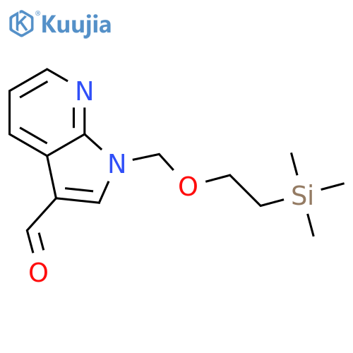 1-{[2-(trimethylsilyl)ethoxy]methyl}-1H-pyrrolo[2,3-b]pyridine-3-carbaldehyde structure
