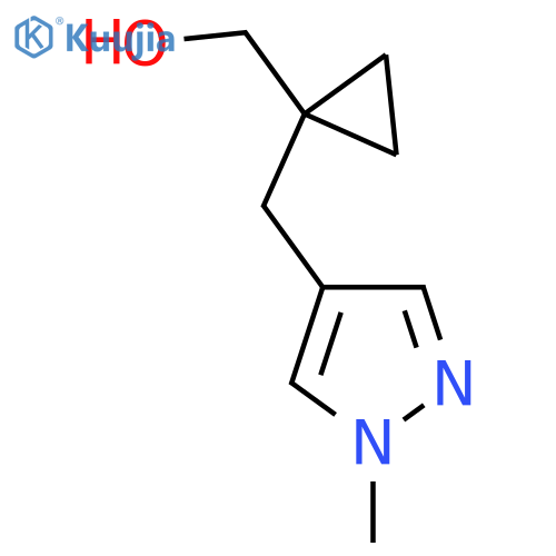 {1-(1-methyl-1H-pyrazol-4-yl)methylcyclopropyl}methanol structure
