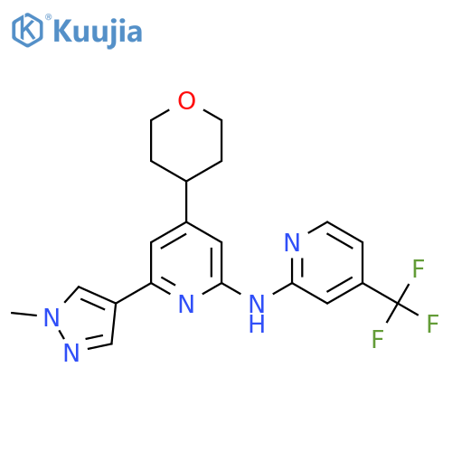 6-(1-Methyl-1H-pyrazol-4-yl)-4-(tetrahydro-2H-pyran-4-yl)-N-(4-(trifluoromethyl)pyridin-2-yl)pyridin-2-amine structure