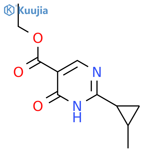 5-Pyrimidinecarboxylic acid, 1,6-dihydro-2-(2-methylcyclopropyl)-6-oxo-, ethyl ester structure